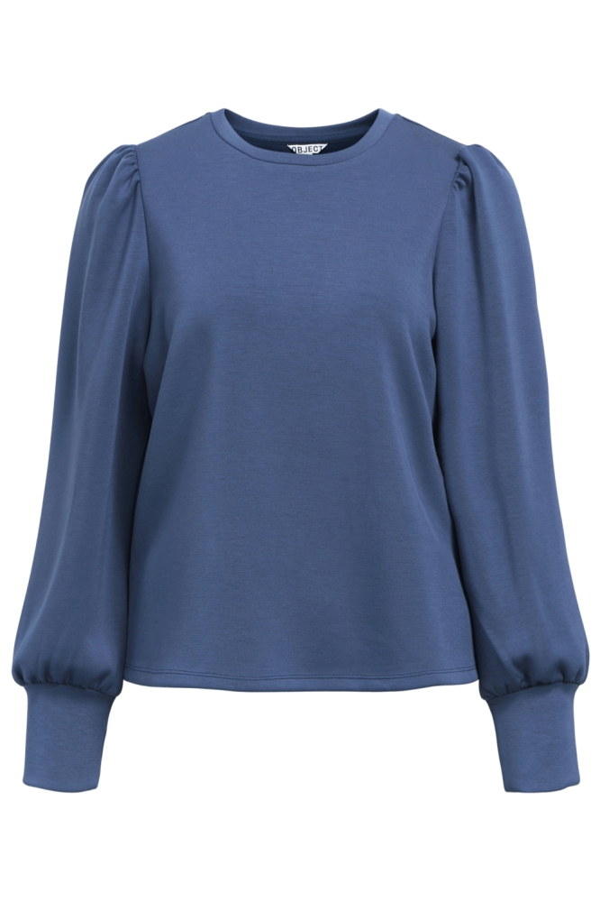 OBJANDREA RE L/S O-NECK TOP NOOS 23047103 Dark Denim